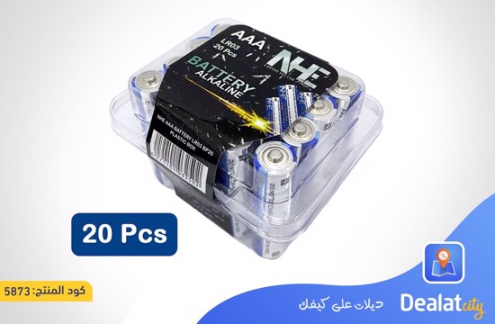 NHE (AAA) Alkaline Battery Plastic Box - 20 Pcs - dealatcity store