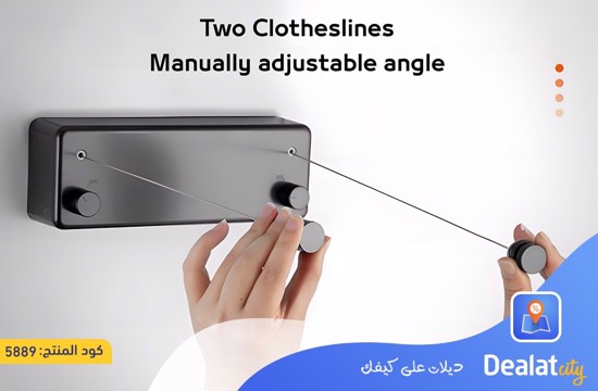Retractable Laundry Line with Adjustable Stainless Steel Double Rope - dealatcity store