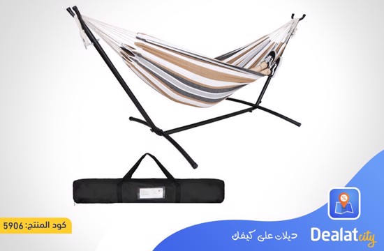 Double Oversized Hammock with Metal Stand and Carrying Bag - dealatcity store