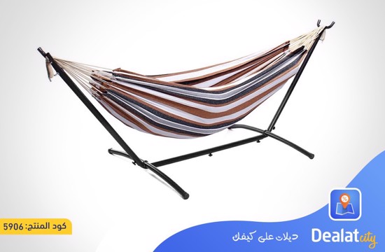 Double Oversized Hammock with Metal Stand and Carrying Bag - dealatcity store