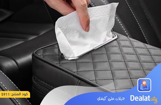 Leather Car Armrest and Tissue Holder - dealatcity store