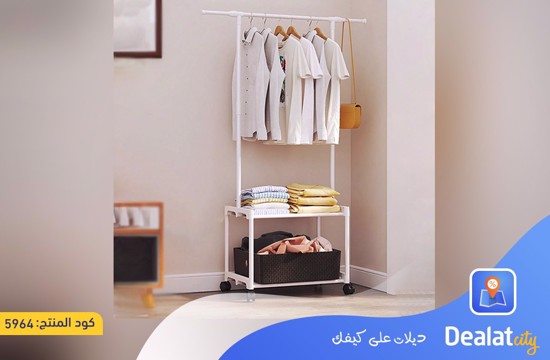 Clothes Stand with a 2-layer Bottom Shelf - dealatcity store