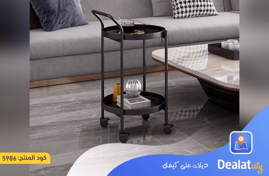 Round Metal Side Table 2-Tier With Elegant & Practical Design - dealatcity store
