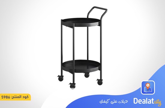 Round Metal Side Table 2-Tier With Elegant & Practical Design - dealatcity store