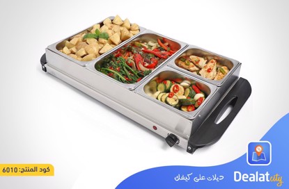 Electric Food Warmer with 4 heating Trays with covers - dealatcity store