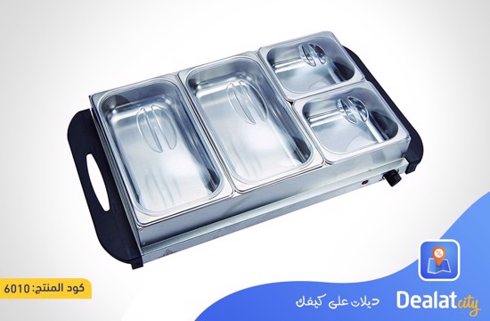 Electric Food Warmer with 4 heating Trays with covers - dealatcity store