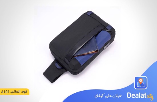 Porodo Cross Body Sling Bag with Dual Charging Ports (USB-C, PD) 20W with Fingerprint Lock 