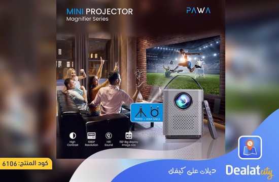 Pawa 1080p Mini Projector with Tripod, HDMI Cable, and Remote Control-dealatcity store
