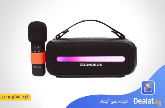 Porodo Soundtec RGB Lighting Speaker 3600mAh with 24W Power and Microphone