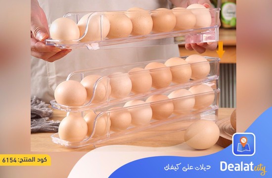 3-Layer Transparent Egg Organizer Holds - dealatcity store