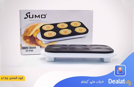 Sumo SX-8160 6-Slot Crepe Maker with Heat Resistant Handles 1200W