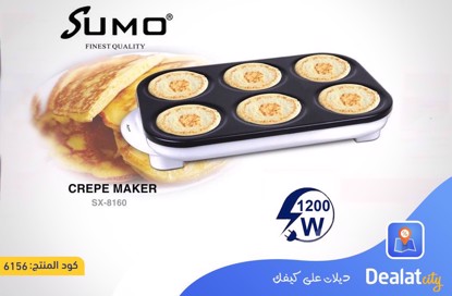 Sumo SX-8160 6-Slot Crepe Maker with Heat Resistant Handles 1200W