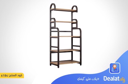 multi-layer kitchen storage rack with wooden shelves -dealatcity store
