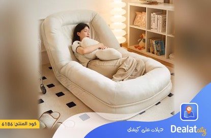 2x1 Five-level Adjustable Chair and Bed with Two Detachable Pillows For Relaxation