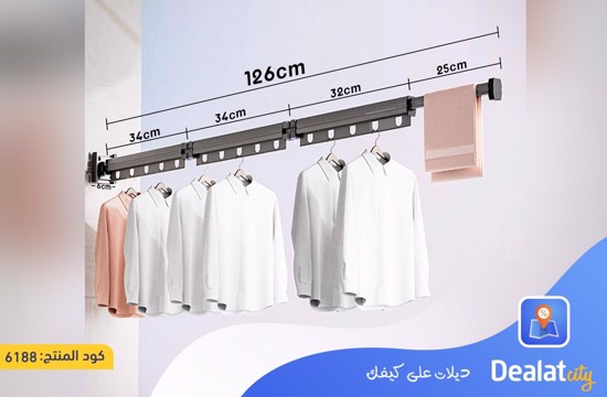 Retractable and Foldable Clothes Hanger up to 126 cm - dealatcity store