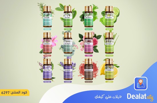 Essential Oil Set Consisting of 12 Distinct Aromatic Scents - dealatcity store