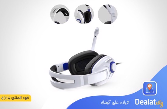 Adjustable Gaming Headphone with Crystal Clear Stereo Sound with Microphone and Noise Canceling Feature