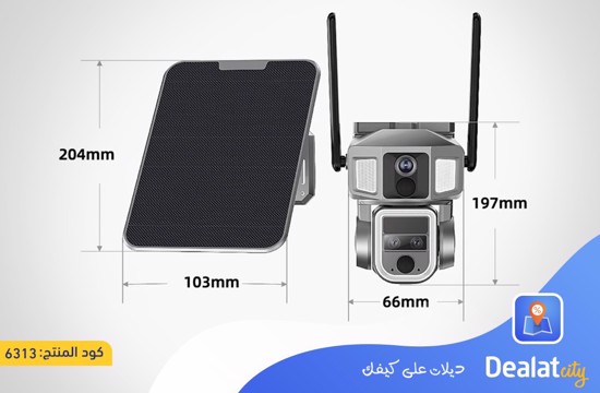 4MP Solar Triple-Lens Linkage Camera - dealatcity store