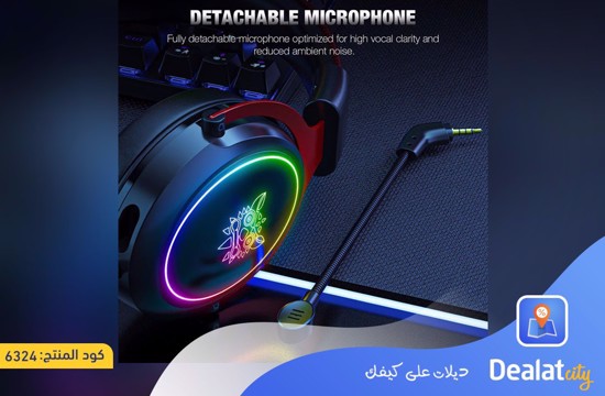 ONIKUMA X10 RGB Gaming Headset with Detachable Microphone and High-Definition Sound