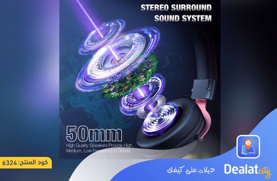 ONIKUMA X10 RGB Gaming Headset with Detachable Microphone and High-Definition Sound