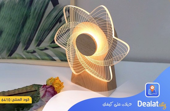 3D Rotating Windmill Led Night Light Table Lamp - dealatcity store