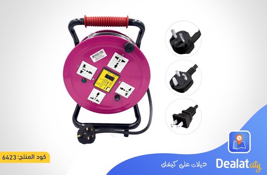 22.5m Cable Reel with 4 Triple Sockets - dealatcity store