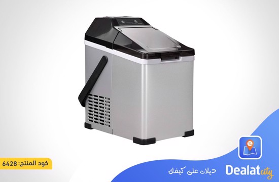 Portable Ice Maker 1.5L Capacity with Handle and Transparent Lid Produces 15kg Every 24 Hours