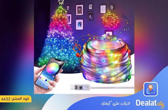 RGB LED Smart String Lights with Bluetooth and Remote Control  - dealatcity store