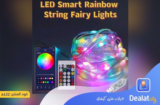 RGB LED Smart String Lights with Bluetooth and Remote Control  - dealatcity store