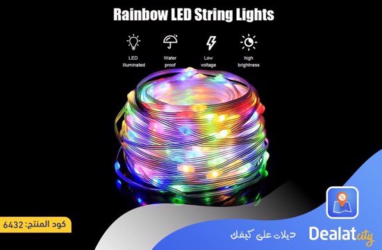 RGB LED Smart String Lights with Bluetooth and Remote Control  - dealatcity store