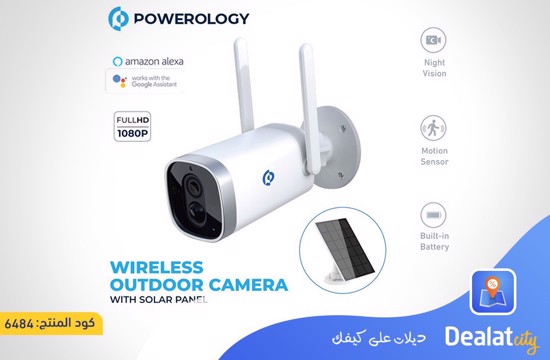 Powerology Wireless Outdoor Camera with Solar Panel - dealatcity store