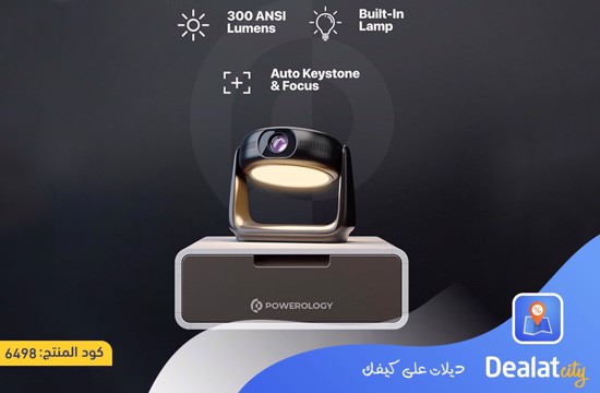 Powerology Android Wireless Projector with Full HD Resolution with 5200mAh Battery- dealatcity store