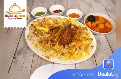 Enjoy 24% discount on Arabic Naimi lamb majboos with truffles + broth + mabouj + agar for one person from Baiyt Al-Deyafa Restaurant