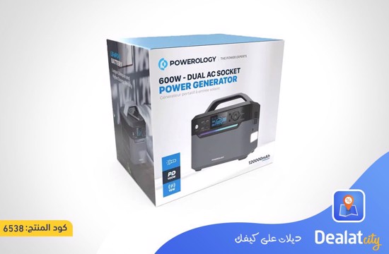 Powerology 600W Portable Power Generator with 120000mAh capacity- dealatcity store