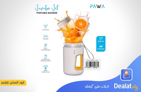 PAWA Portable Blender with Dual Lid 600ml 80W Power - dealatcity store