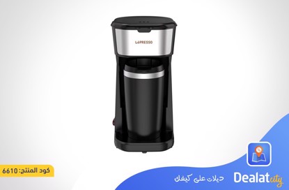 LePresso LPCMTMBK Coffee Maker with 450W Coffee Maker with 400ml Thermal Cup