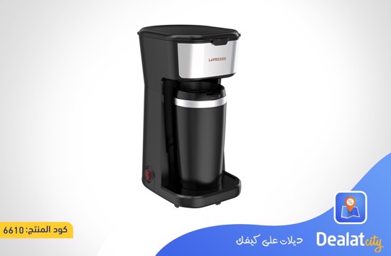 LePresso LPCMTMBK Coffee Maker with 450W Coffee Maker with 400ml Thermal Cup