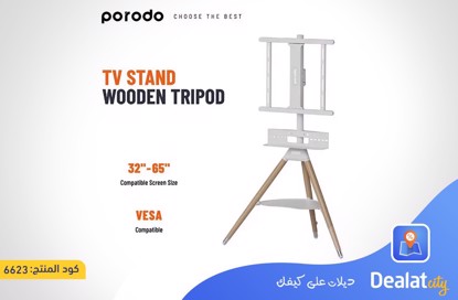 Porodo  Wooden Tripod TV Stand - dealatcity store