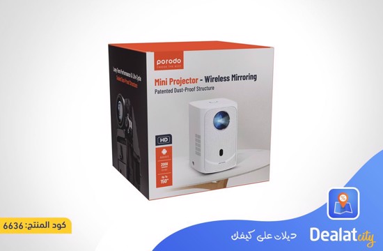 Porodo PD-P720PJR HD Wireless Android Mini Projector - dealatcity store